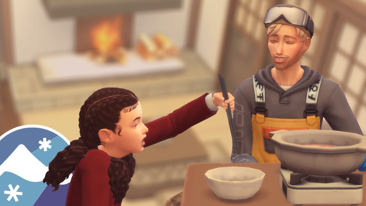 Fondue et plongeon !🏂🏻 2/2 | SIMS 4 - ESCAPADE ENNEIG&Eacute;E