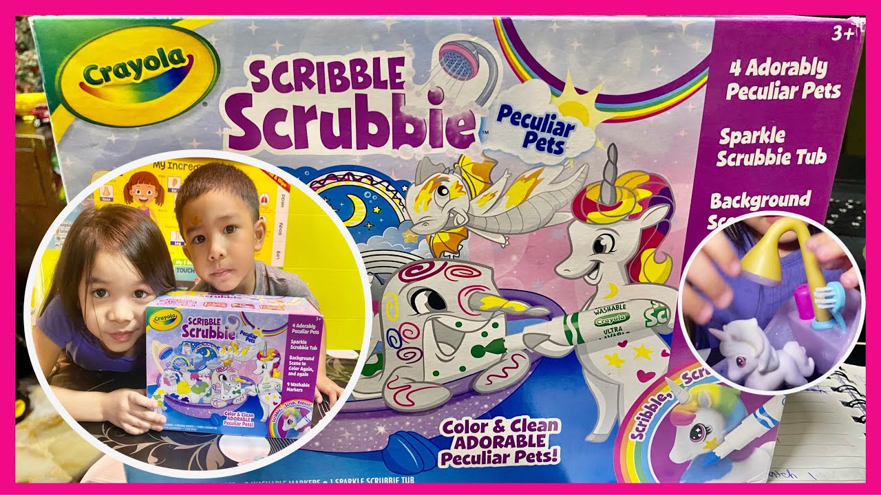 What's Inside The Crayola Scribble Scrubbie Peculiar Pets Box? | Lis Owais Review