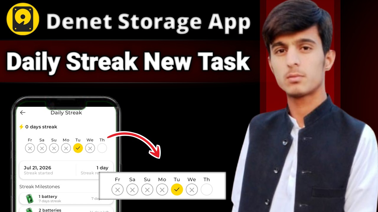 Denet Storage New Update | Denet Storage Daliy Streak Task | Denet Storage
