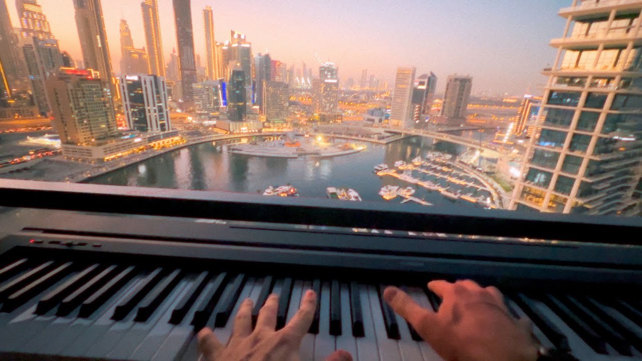 JVKE - GOLDEN HOUR at golden hour in DUBAI 🌇 (POV Piano Arrangement)