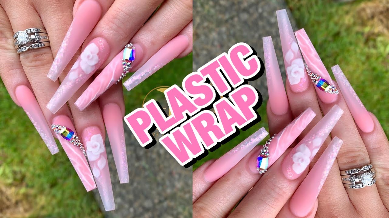 ENCAPSULATED PLASTIC WRAP NAILS HACK TUTORIAL | EASY HOW TO NAIL ART TREND 2020 | NAILS FASCINATION