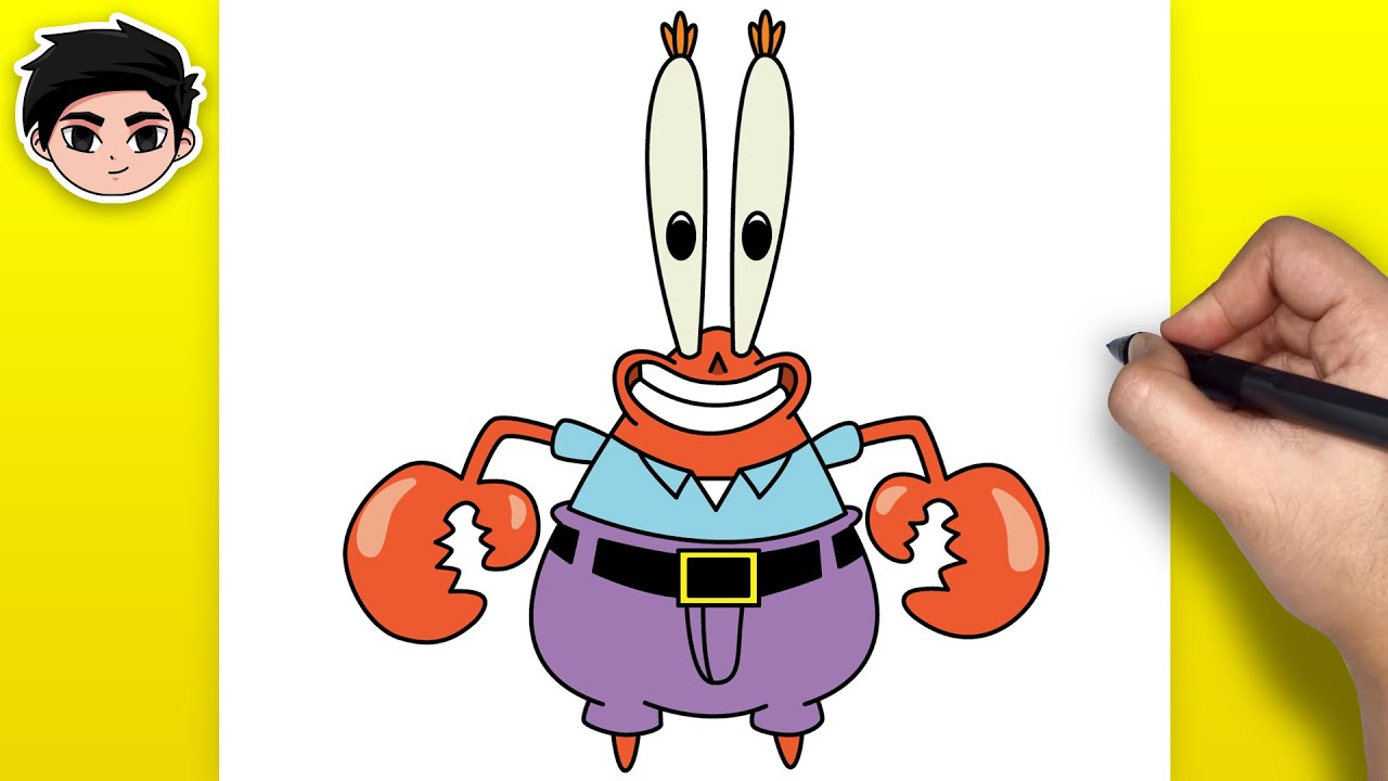 How to Draw Mr. Krabs from SpongeBob SquarePants | Easy Step-by-Step