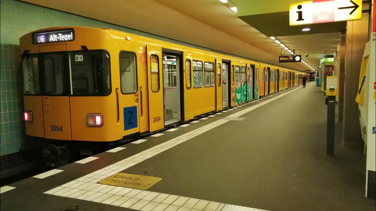 U-Bahn Berlin Mitfahrt von Mehringdamm bis Alt Tegel im F90 auf der U6