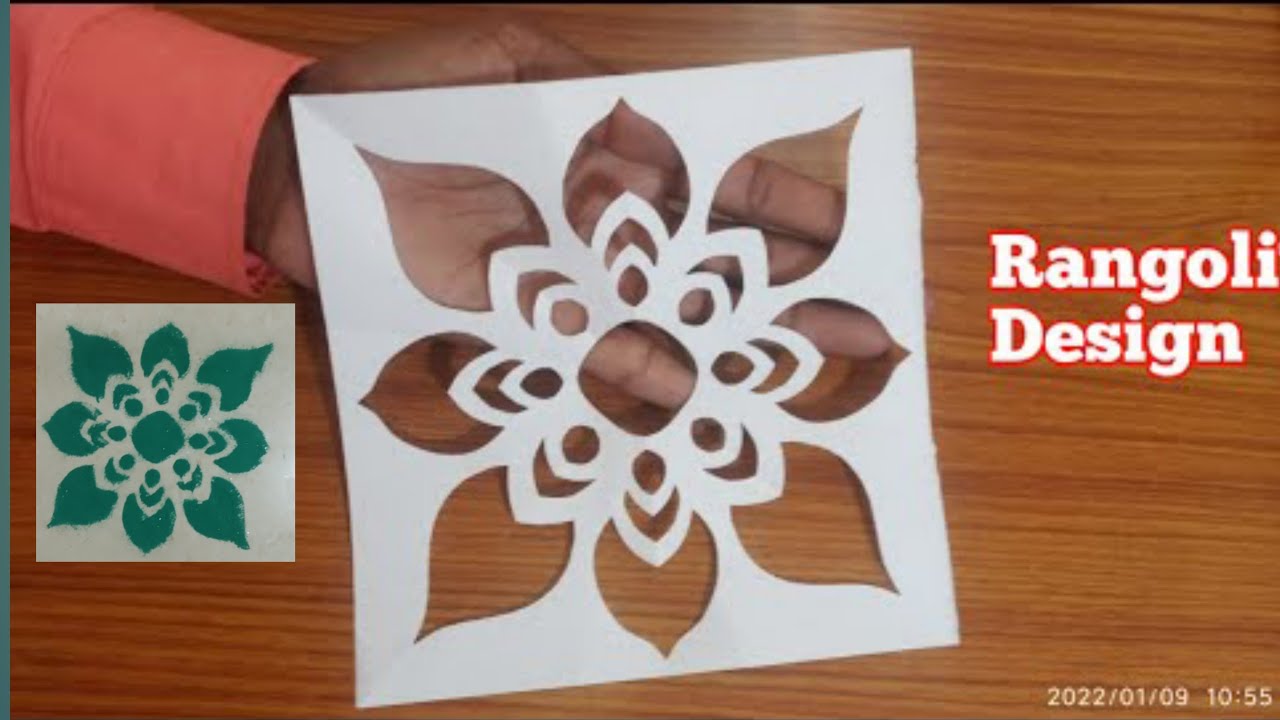 Rangoli Paper cutting | paper cutting design | Rangoli design | Stencil design | Indian craft