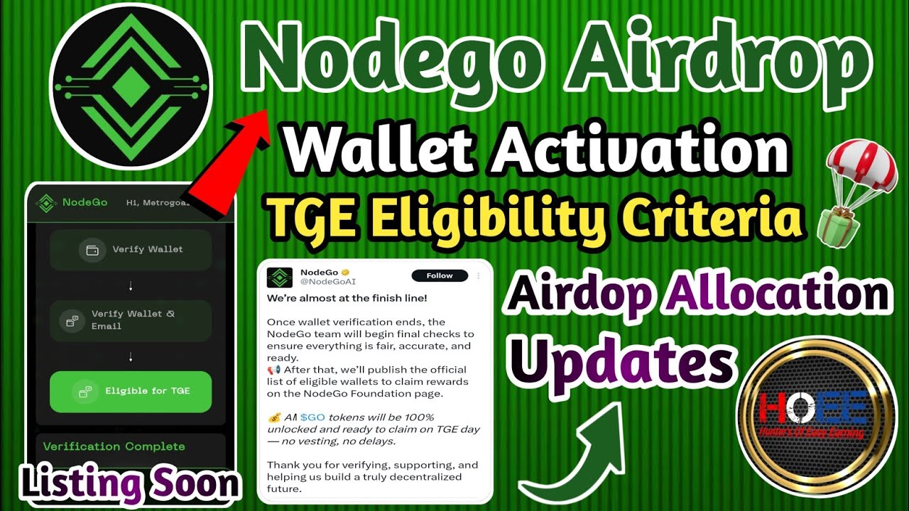 ✅ NODEGO WALLET ACTIVATION FULL GUIDE / TGE AIRDROP CRITERIA / AIRDOP ALLOCATION / NEW DePin AIRDROP