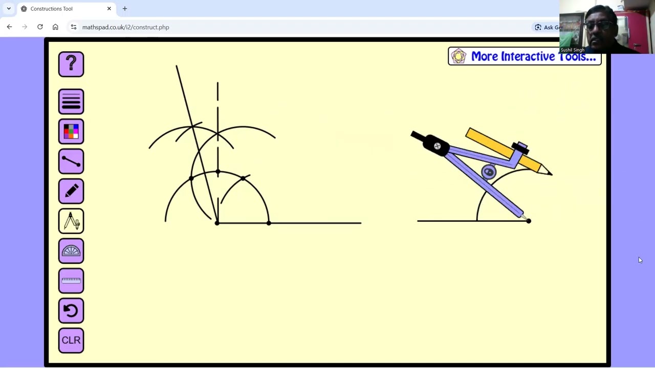 Construction of angle of 105 and 135 degrees