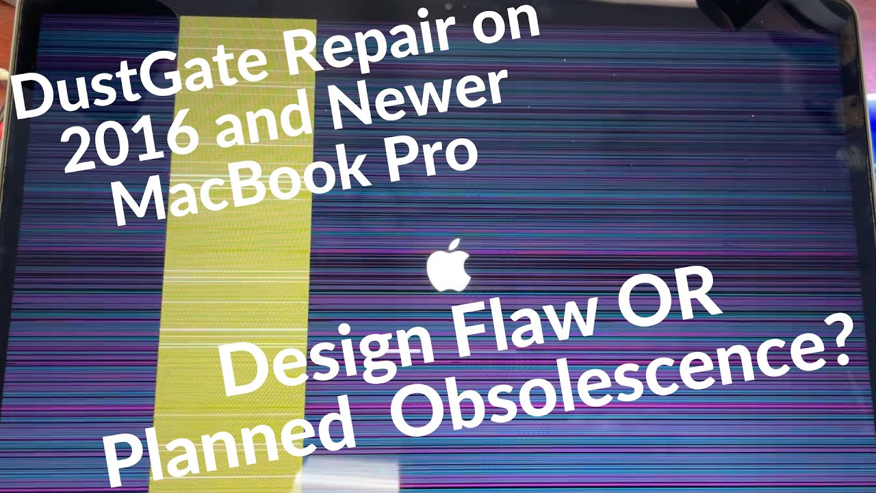 DustGate Repair video. Fixing Distorted Image on 2016-2019 TouchBar MacBook Pro via Microsoldering