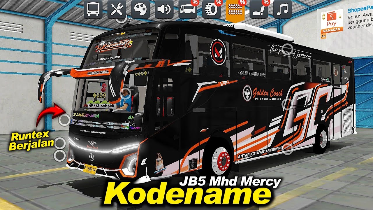 Kodename JB5😍 MHD Mercy Full Dettail Luar Dalam Full Anim❗BUSSID V4.4.1