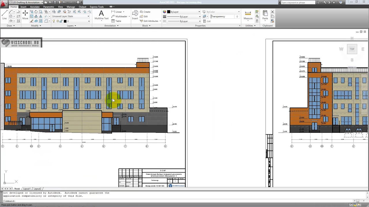 3d max + autocad - моделирование здания по чертежам фасадов часть 1