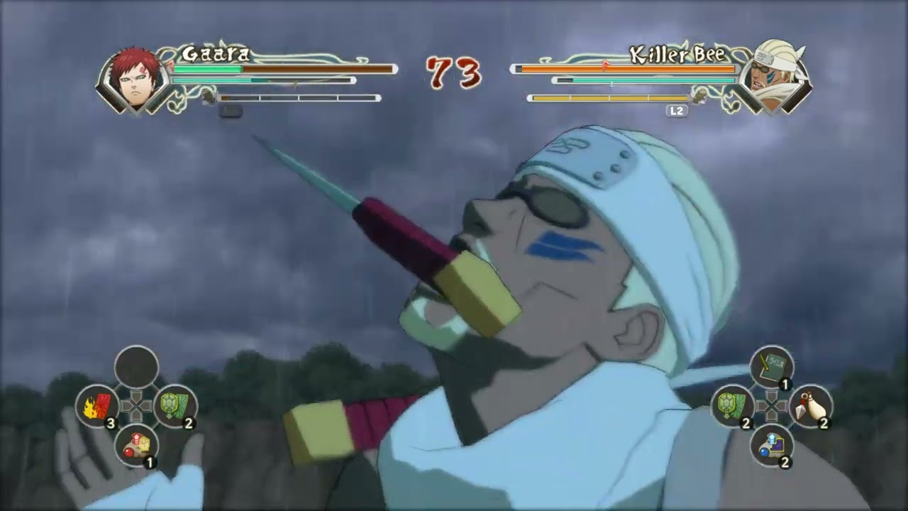 Gaara (Part 1) vs Killer Bee - Naruto Shippuden Ultimate Ninja Storm Generations