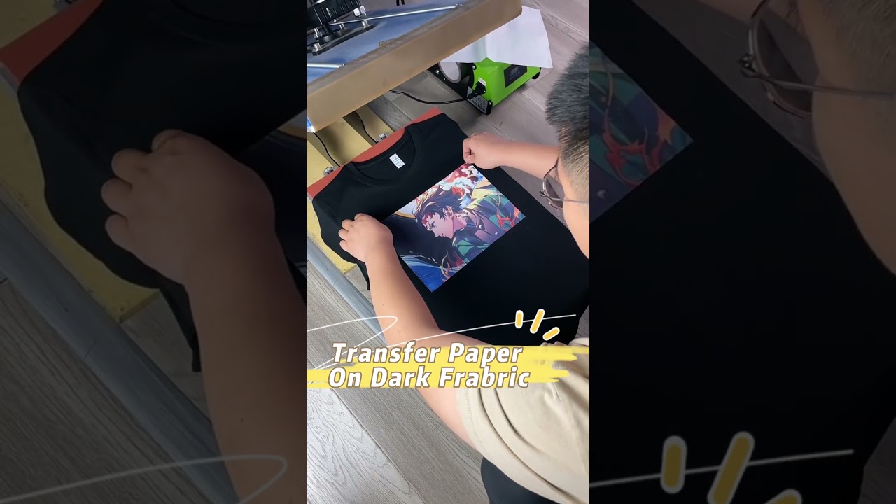 Transfer Paper On Dark Fabric | Heat Transfer Paper | Transfer Printing | Printing On Fabric#fabric