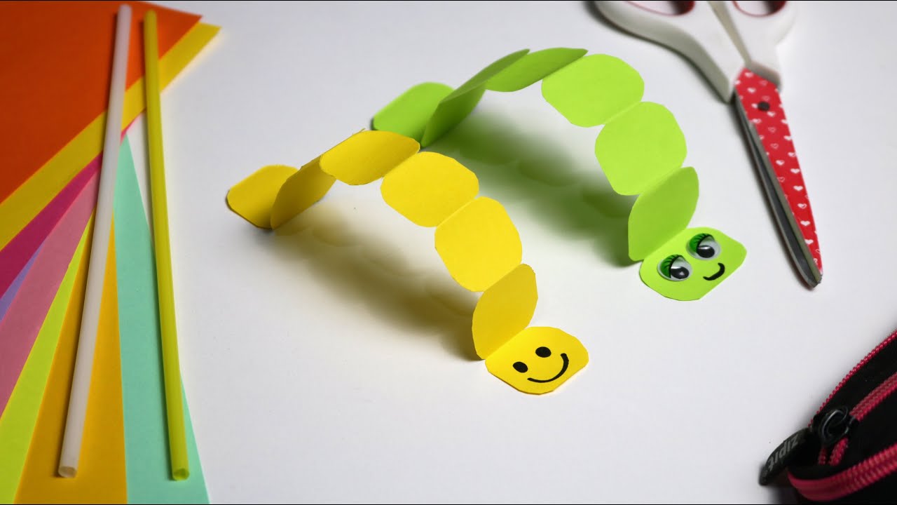 Caterpillar Straw Race Craft | DIY Projects