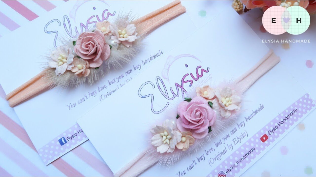 Baby Headband Ideas With Paper Flowers | DIY by Elysia Handmade