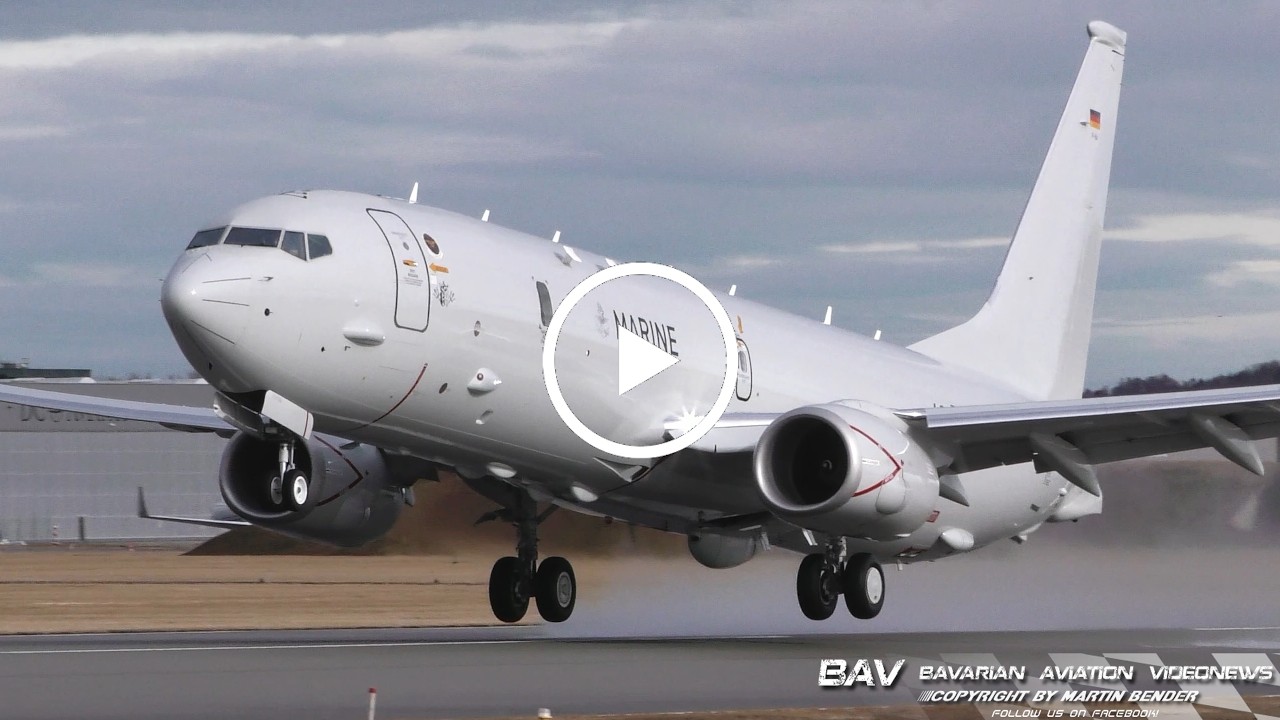 Boeing P-8A Poseidon - German Navy 63+01 - touch and go at Oberpfaffenhofen Airport
