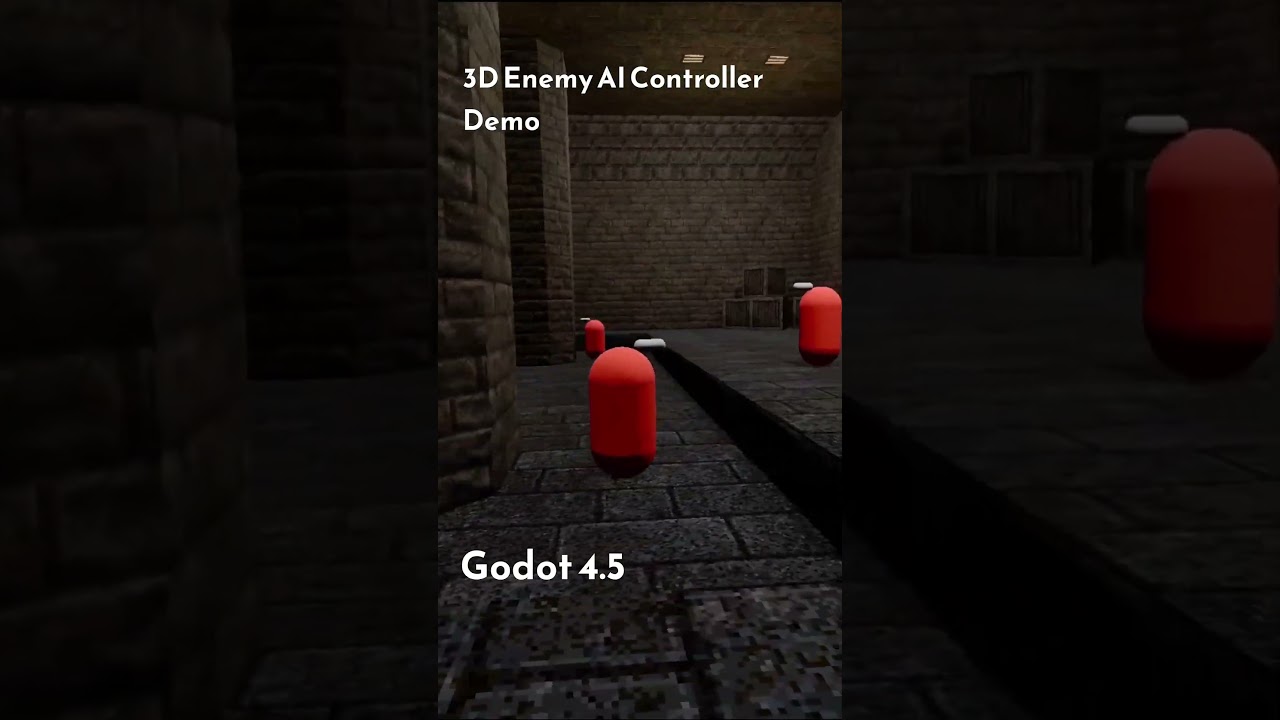 3D Enemy AI Controller Sneakpeak - Godot 4