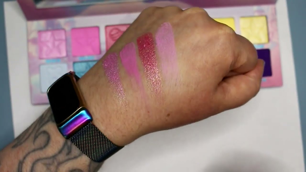 Jeffree Star Cotton Candy Queen Palette Swatches