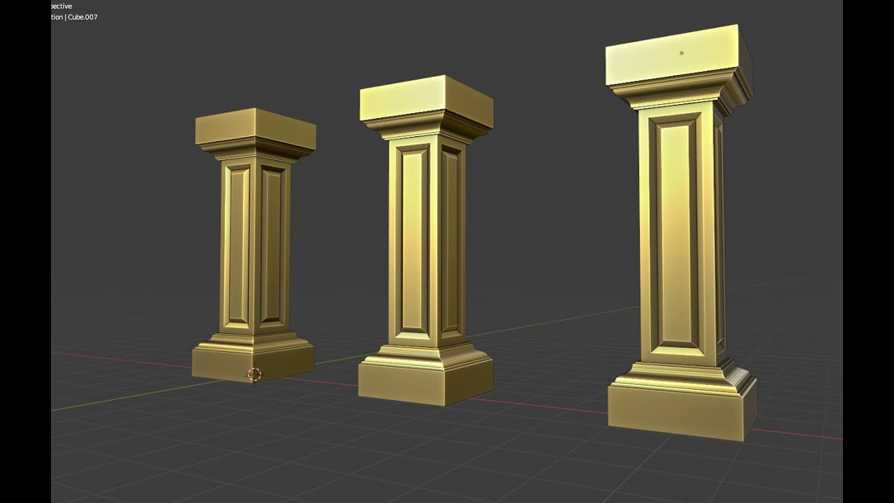 Blender 2.9 Tutorial  Making Column - Pillars. Step by Step (Beginner's)