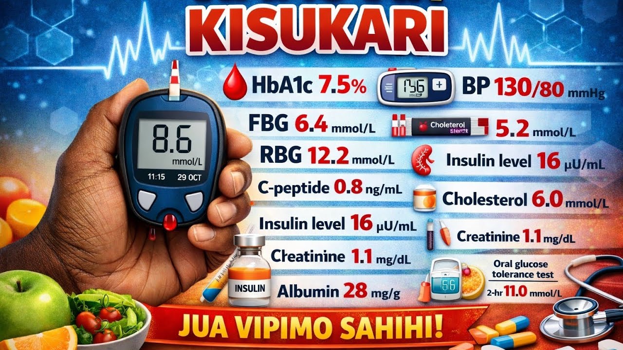 🔬🩺HIVI NDIVYO VIPIMO MAALUM VYA KISUKARI. #education #healthyfood #science #food 