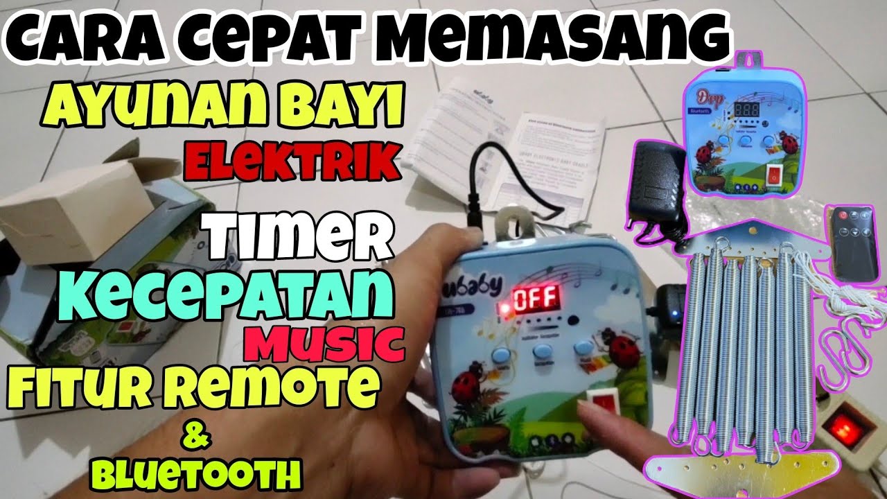 Review dan cara memasang ayunan bayi elektrik otomatis || Simpel dan tidak ribet