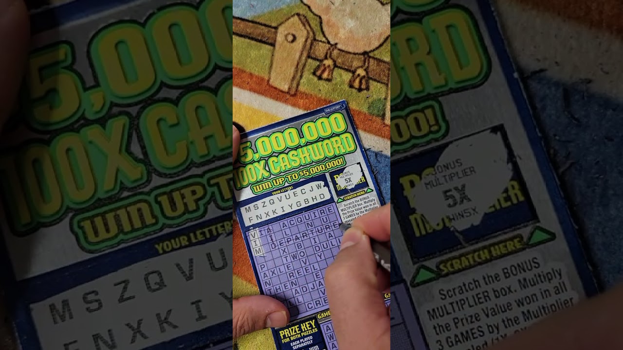 5,000,000 100X CASHWORD #lottery #scratch #scratchers #scratchoffs #ticket #scratch #lotteryjackpot