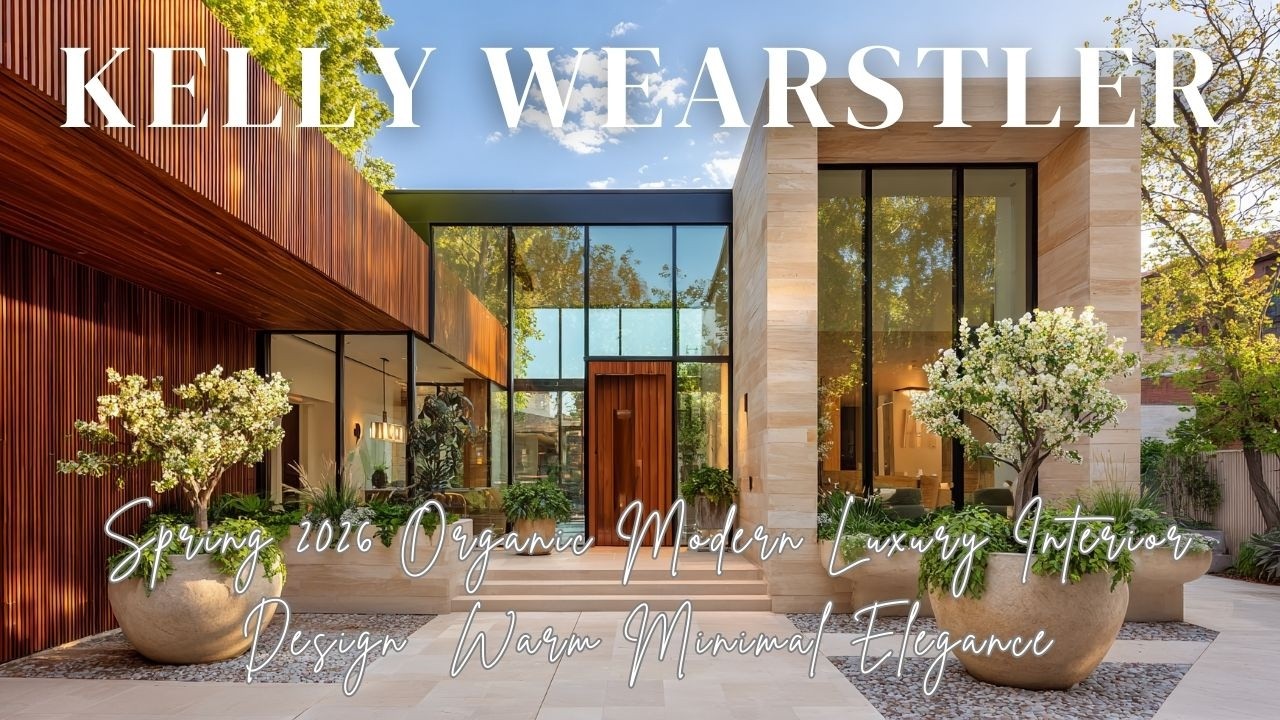 Spring 2026 Organic Modern Luxury Interior Design  Warm Minimal Elegance Inspired by Kelly Wearstler