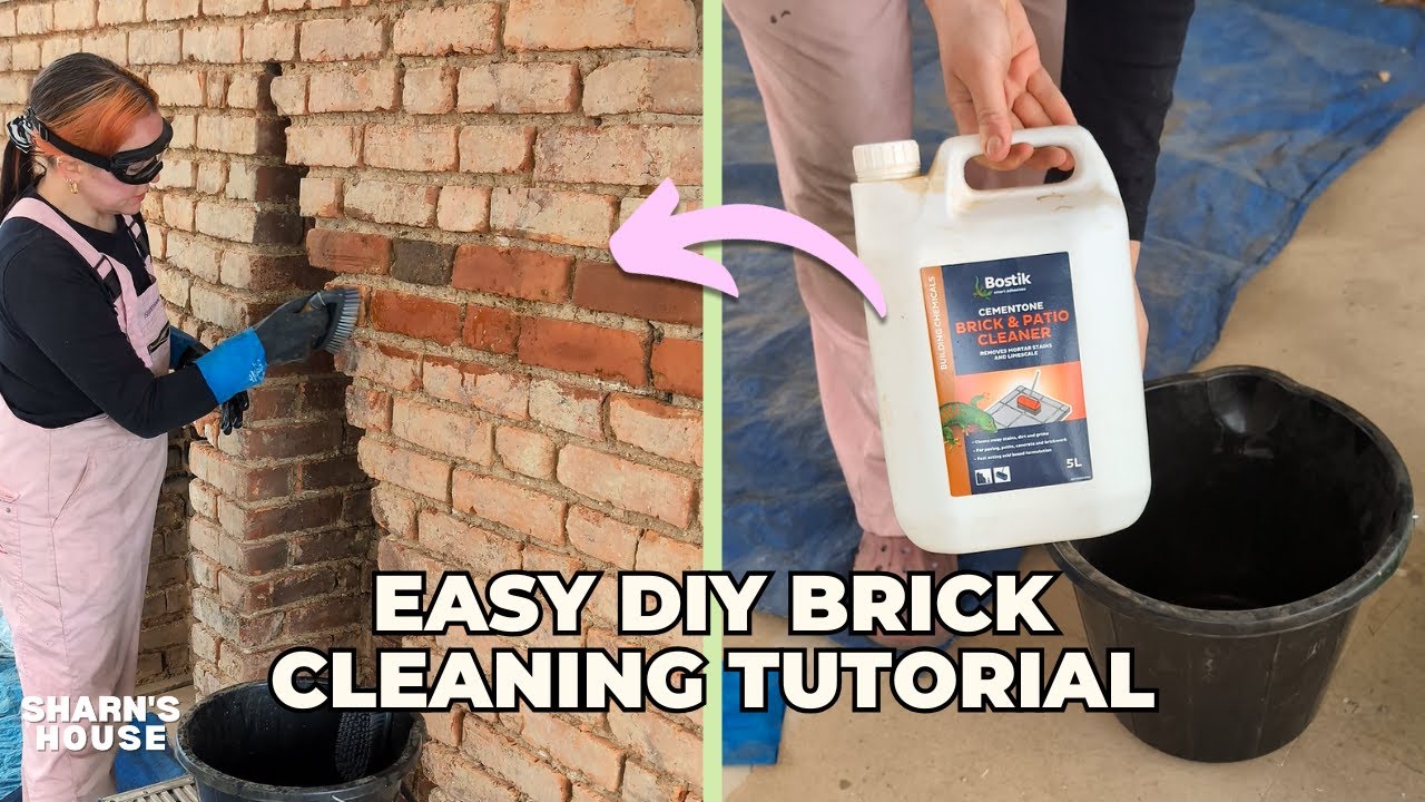 How to clean fireplace bricks using brick acid - EASY STEP-BY-STEP GUIDE | Sharn's House