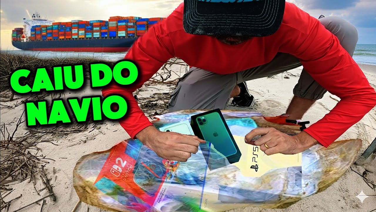 Achei um Pacote cheio de Produtos novos que caiu do Navio