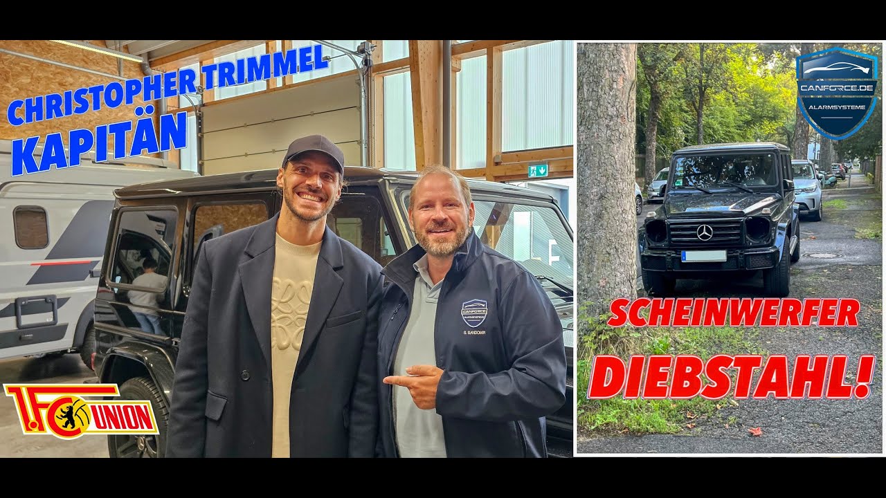 CHRISTOPHER TRIMMEL UNION BERLIN⚽️I SCHEINWERFER GESTOHLEN PANDORA ELITE ALARMANLAGE MERCEDES G