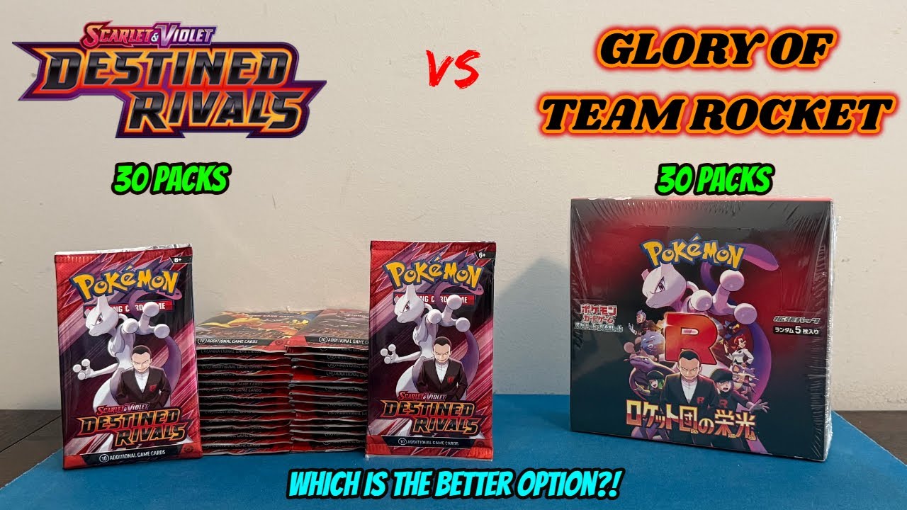 DESTINED RIVALS vs. GLORY OF TEAM ROCKET 60 Pack Battle! Which is the BETTER OPTION?! + GIVEAWAY!!