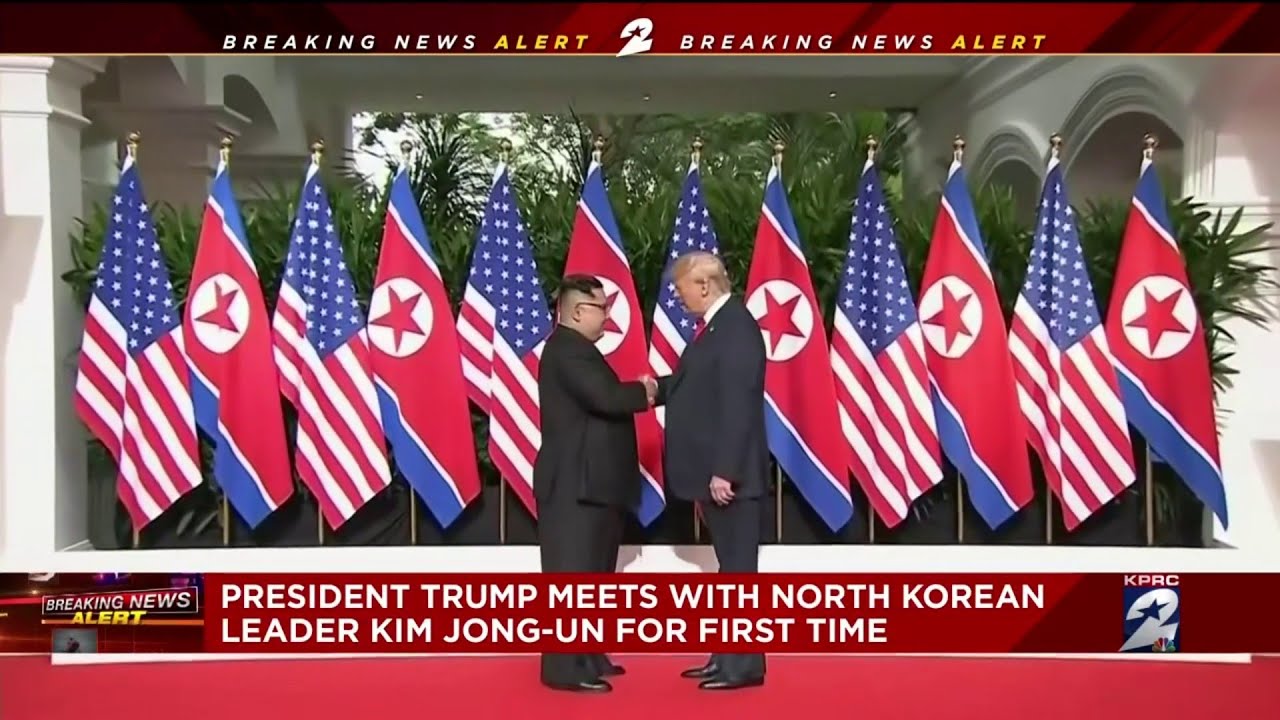 President Trump meets with North Korean leader Kim Jong Un for first time