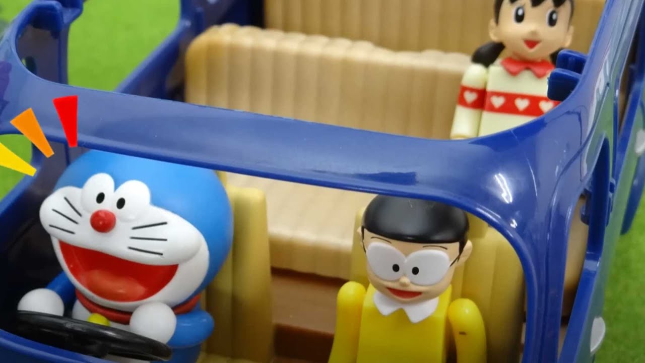 みんなでドライブに行こう!  ミニオンが登場!!　【ドラえもんおもちゃアニメ】