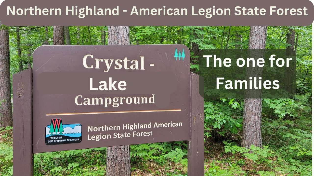Family Friendly Crystal Lake Campground in Wisconsin Northern Highland American Legion State Forest