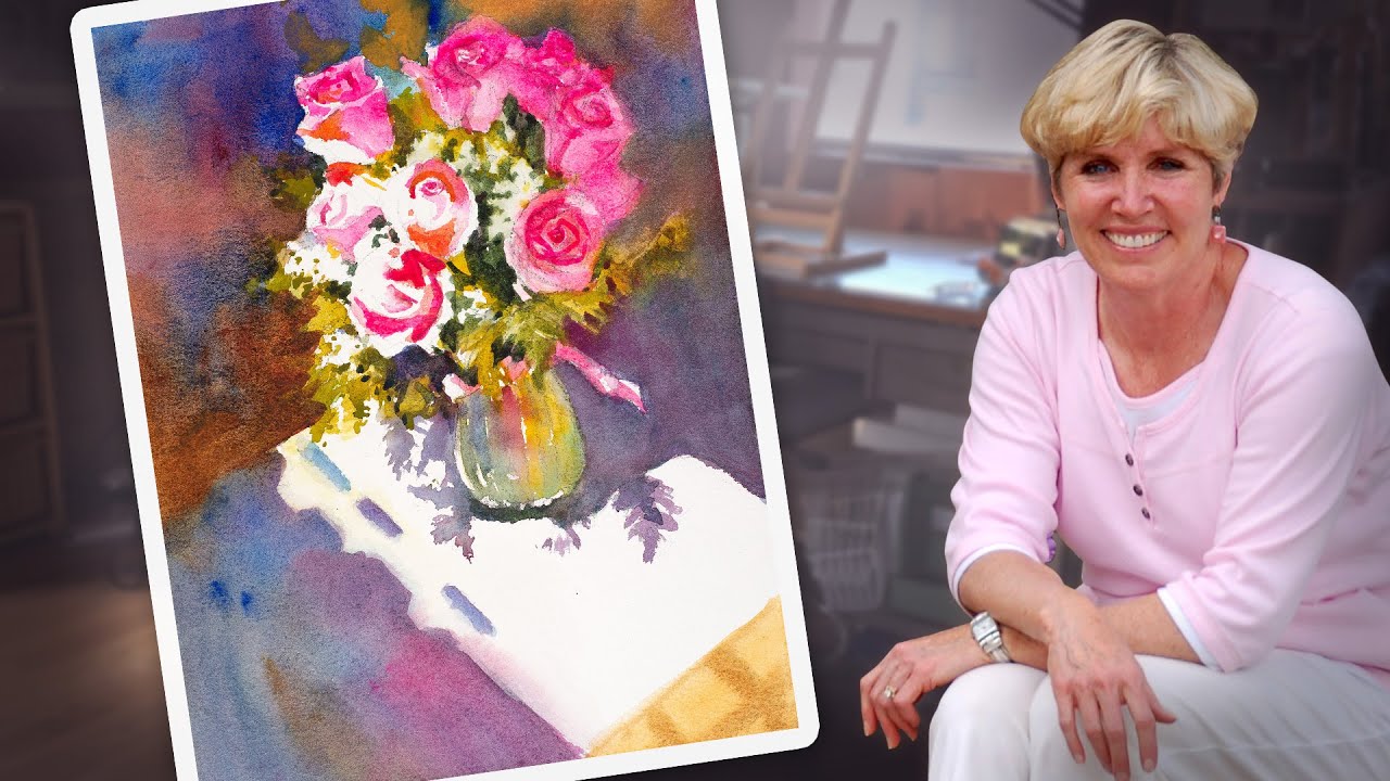 Leaving White Paper to Depict Sunlight in Watercolor