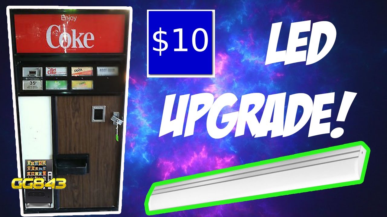 Как заменить подсветку торгового автомата по продаже газировки на светодиодную менее чем за 10 до...