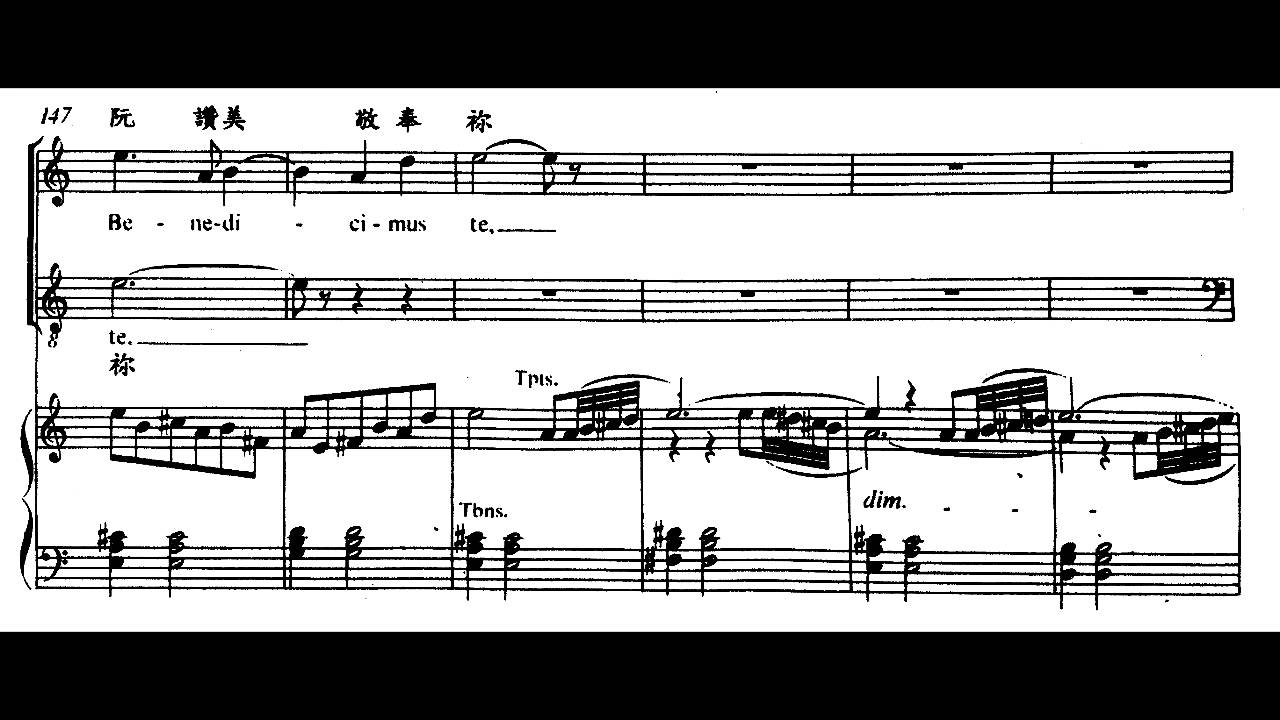 John Rutter's Gloria movement 1 Bass