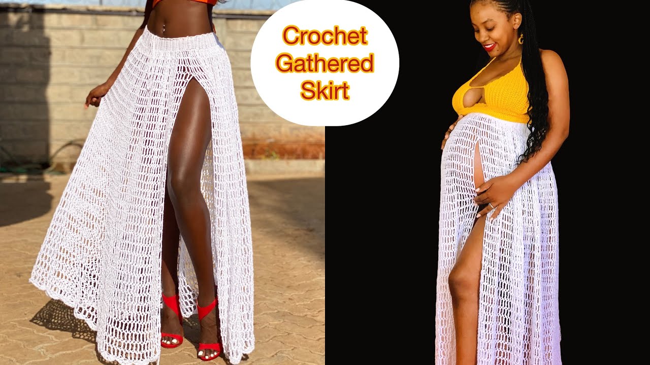 How To Crochet A Gathered Mesh Skirt