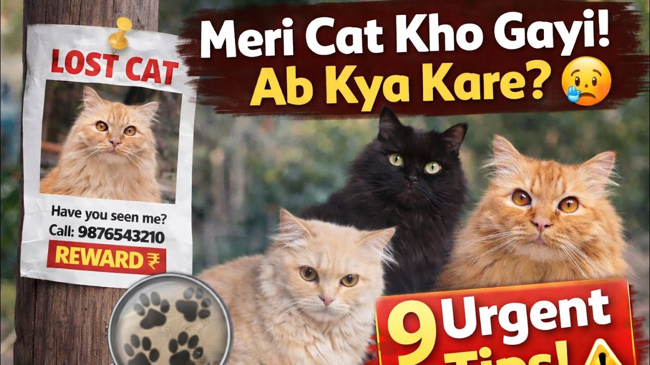 How to Find a Missing Cat FAST 😢 🐾 | Emergency Tips for Cat Parents 🔥Follow 9 Steps 🔔 Lost Cat 🐱 