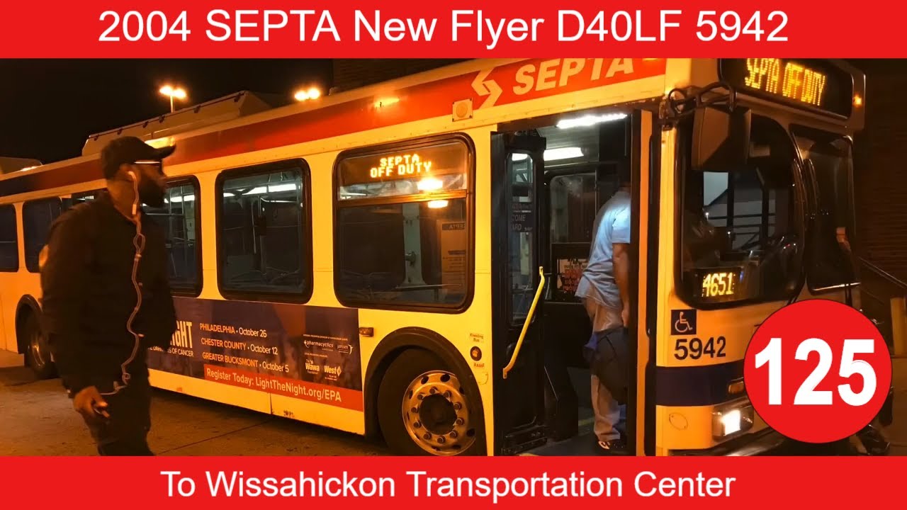 (Retired)(Musical ZF) 2004 SEPTA New Flyer D40LF #5942 on 125