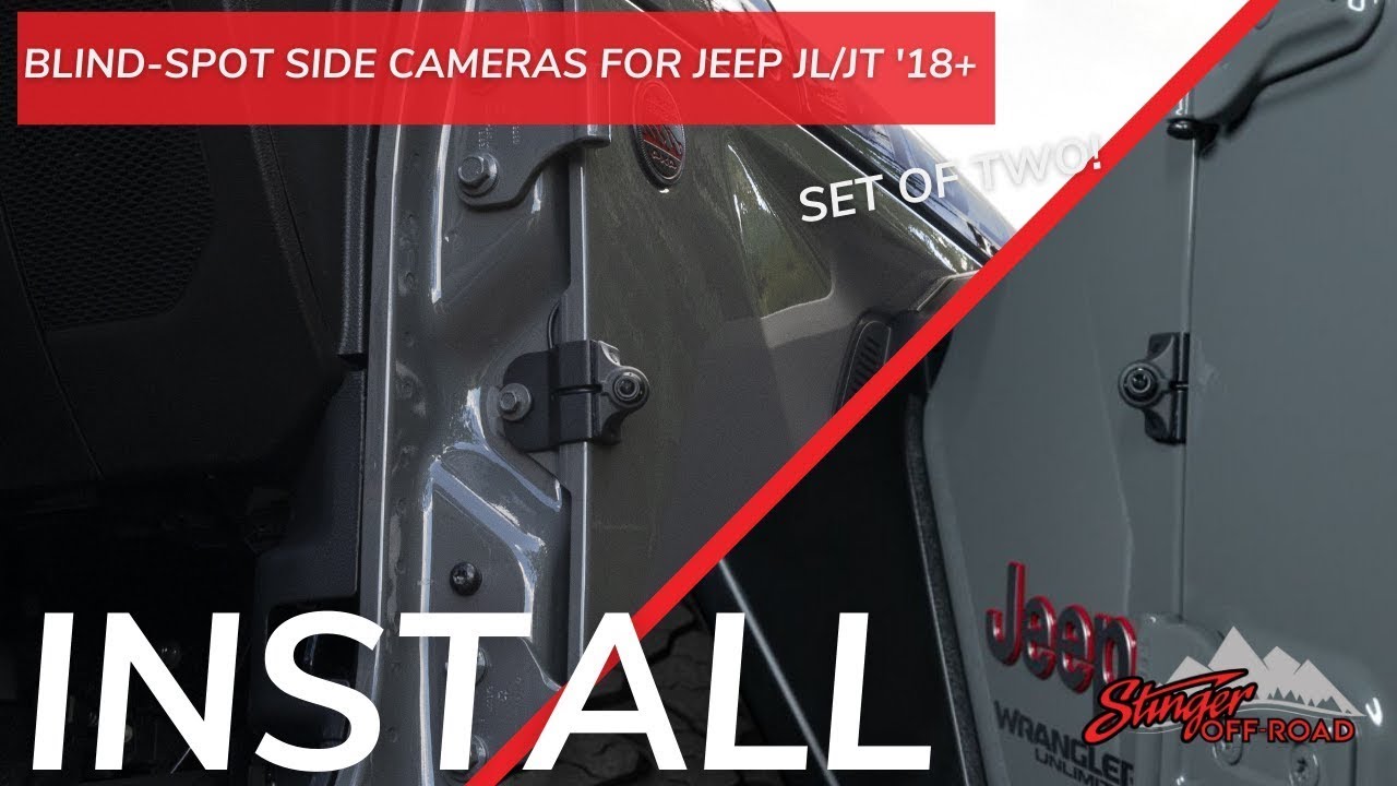 Install: JEEP WRANGLER JL/JT (2018+) BLIND-SPOT SIDE VIEW CAMERA KIT (SET OF 2) | BSCKITJLJT