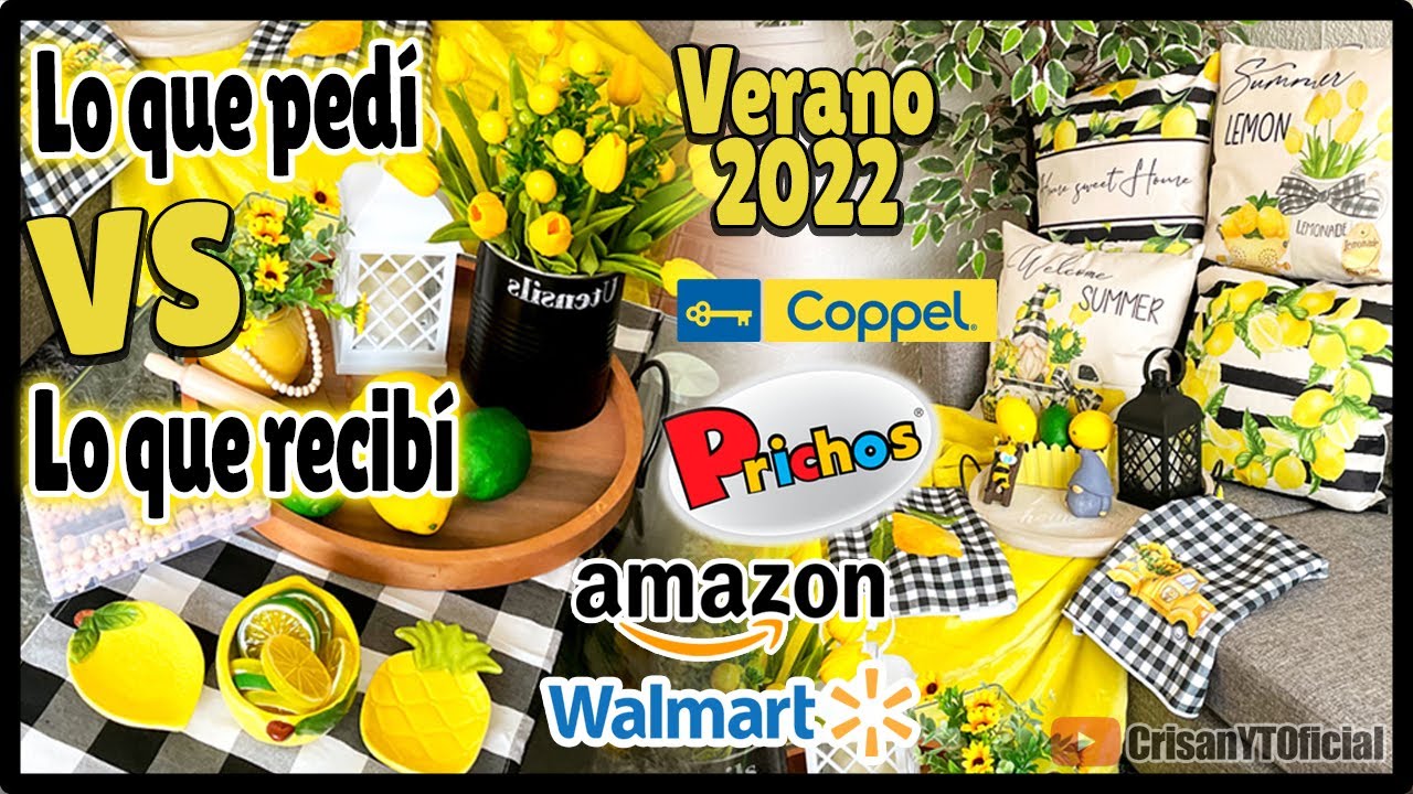 🌻🍋 HAUL DECORACIÓN VERANO | PRICHOS, COPPEL, WALMART | FARMHOUSE BUFFALO CHECK | Crisan Oficial
