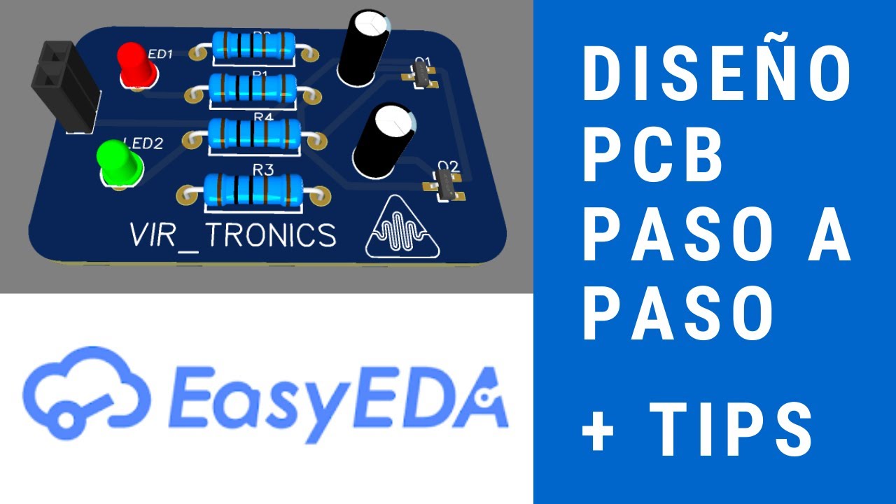 Como hacer pcb en Easyeda de una manera fácil y gratis | Diseño + Simulador + Esquemático de pcbs