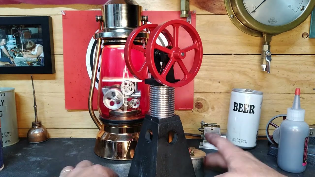 Heinrici Style Hot Air Engine, Locked Up to Running In 1 Video and Eating Crow In The Shop
