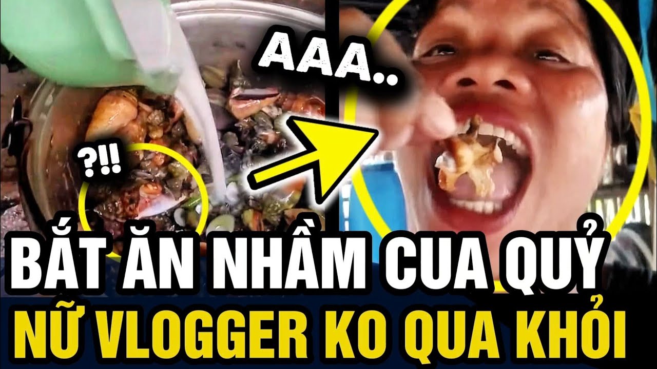 Bắt nhầm CUA QUỶ có độc tố cực mạnh để ăn quay video, nữ vlogger RA ĐI MÃI MÃI | Tin 3 Phút