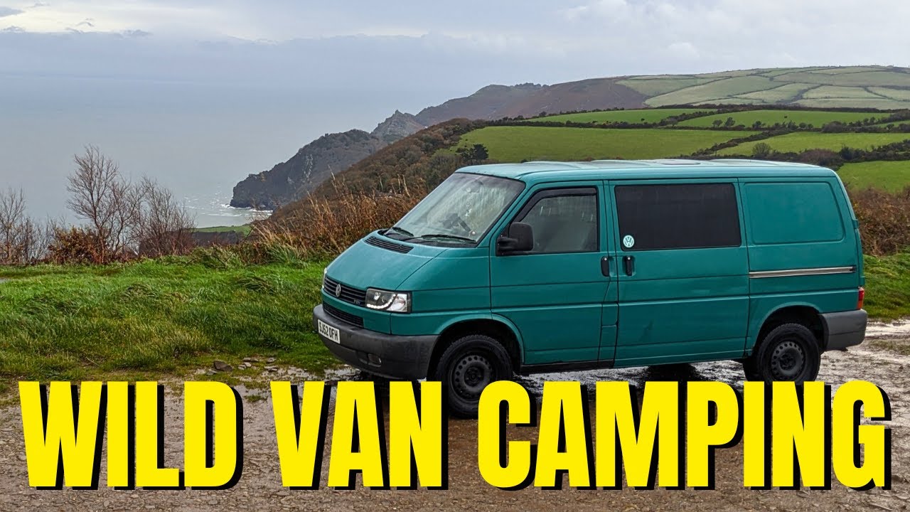STORMY Devon Wild Camping In VW T4 Camper | UK Van Life Trip