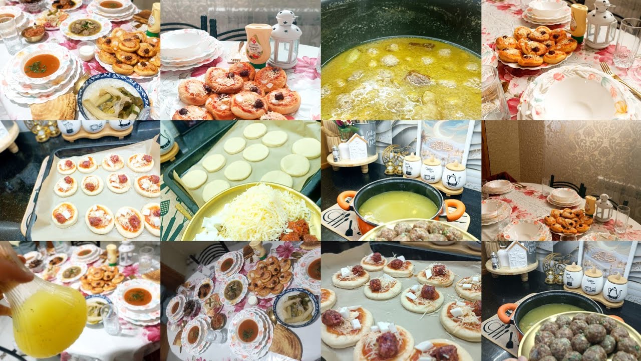 روتين رمضاني في بيتي  💒 طاولة رمضانية🎀 وصفة ميني بيتزا 🍕 بعجينة قطنية✅