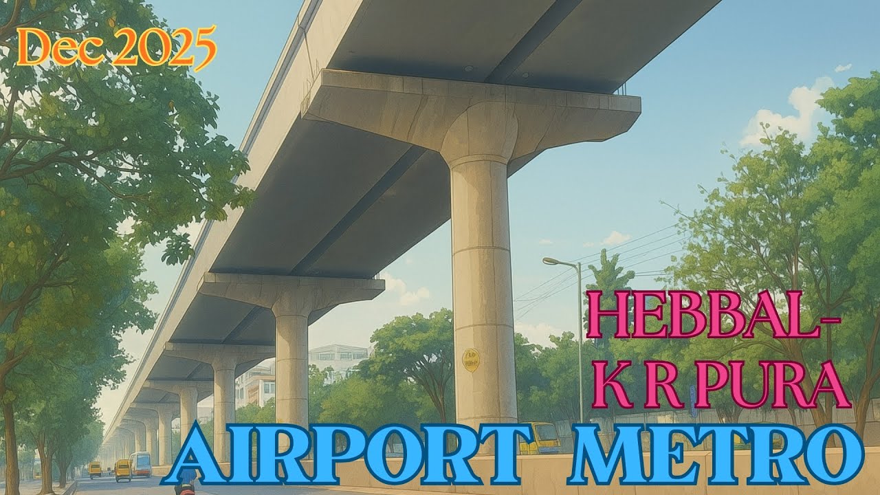 Bengaluru Metro : Blue line : Airport line : Hebbal to Tin Factory: DEC 2025  #bmrcl #bangaloremetro
