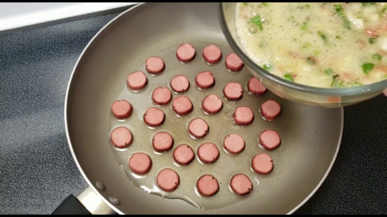 Chicken Sausage Omelette Recipe.How to make chicken sausage omelette at home