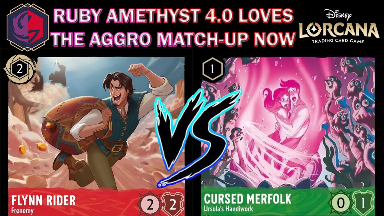 🔴🟣 RUBY AMETHYST NOW FAVOURS THE AGGRO MATCH-UPS - Disney Lorcana Gameplay