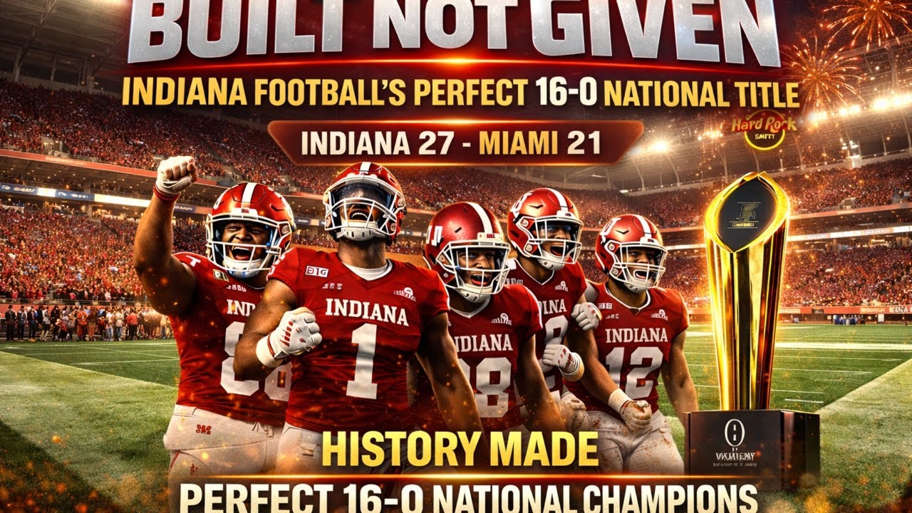 EARNED NOT GIVEN: INDIANA FOOTBALL'S PERFECT 16-0 NATIONAL TITLE