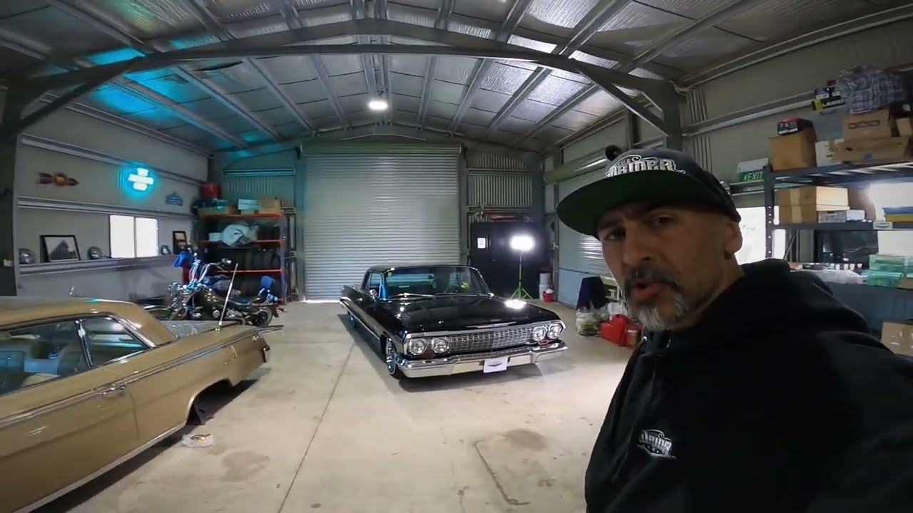 Black on Black 63 Impala/2 Pump Hydraulic Setup/The Lowrider Shop/Sydney,Australia